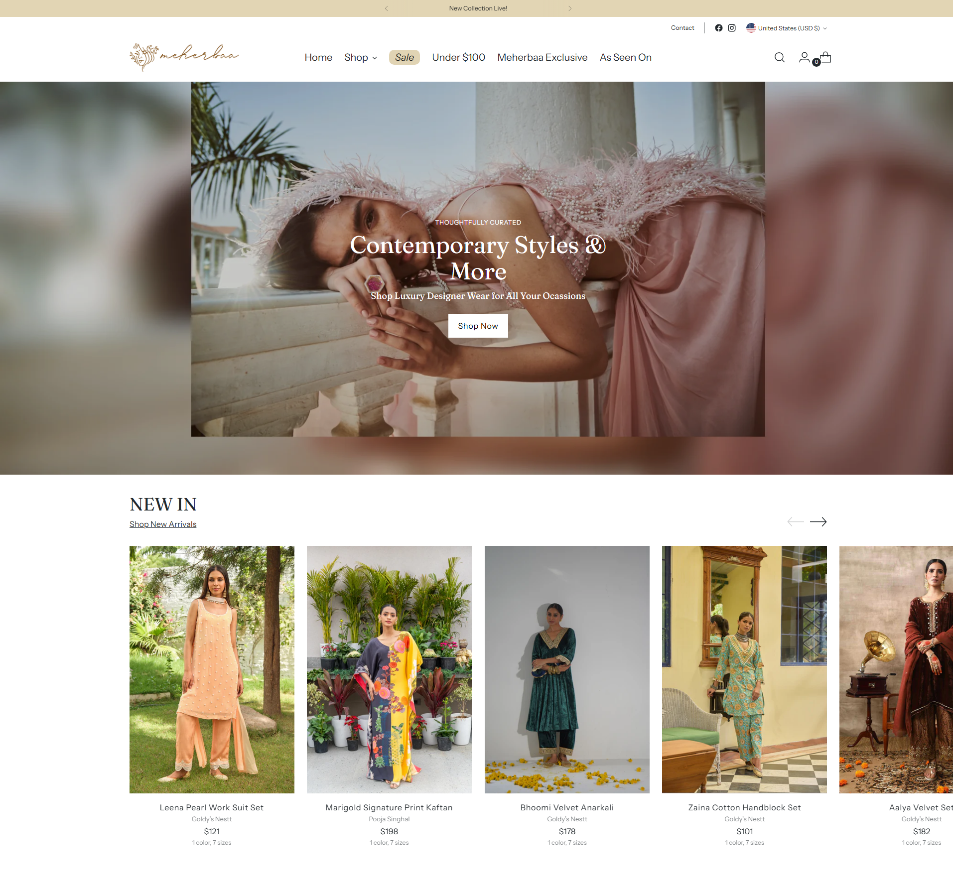 Meherbaa – Luxury Designer Fashion E-commerce Platform